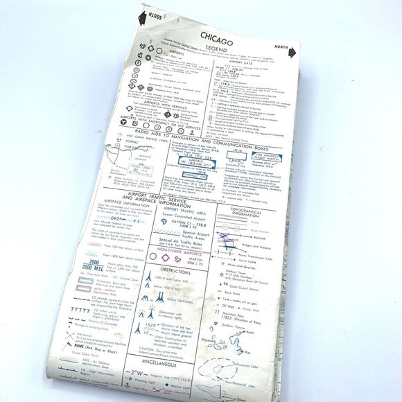 Sectional Aeronautical Chart Scale 1:500,000 Map Chicago 19th Edition 1979 - Picture 1 of 3